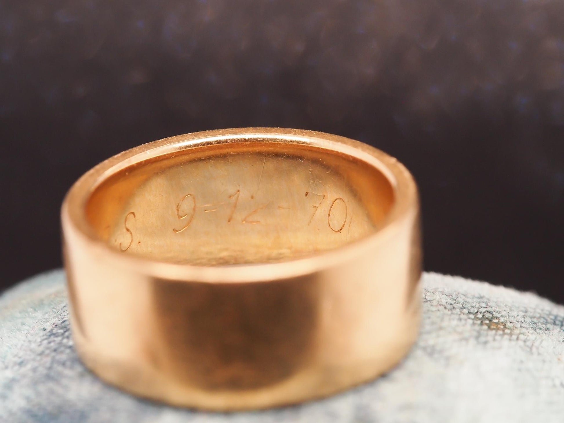 Estate Vintage 14K Yellow Gold Tiffany & Co. Wide Band -  VHK#1025