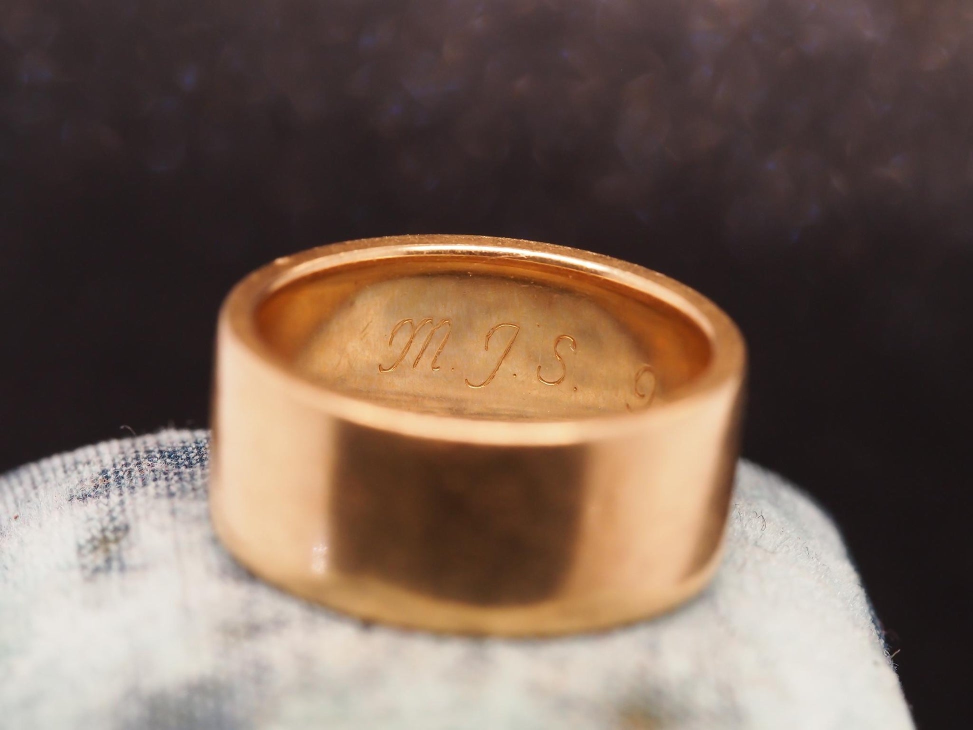 Estate Vintage 14K Yellow Gold Tiffany & Co. Wide Band -  VHK#1025