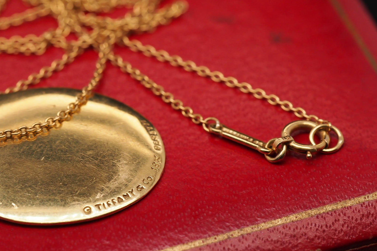 Estate 18K Yellow Gold Tiffany & Co. Madonna Pendant Necklace - VHK#1027