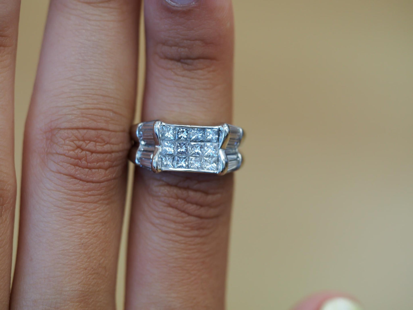 Estate 18K White Gold Diamond Band - VHK#496A