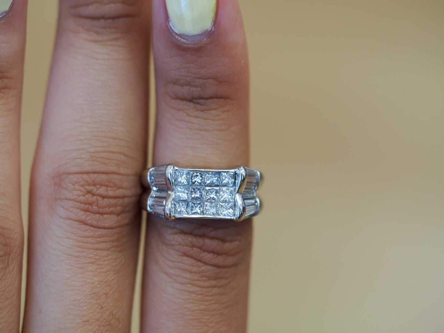 Estate 18K White Gold Diamond Band - VHK#496A