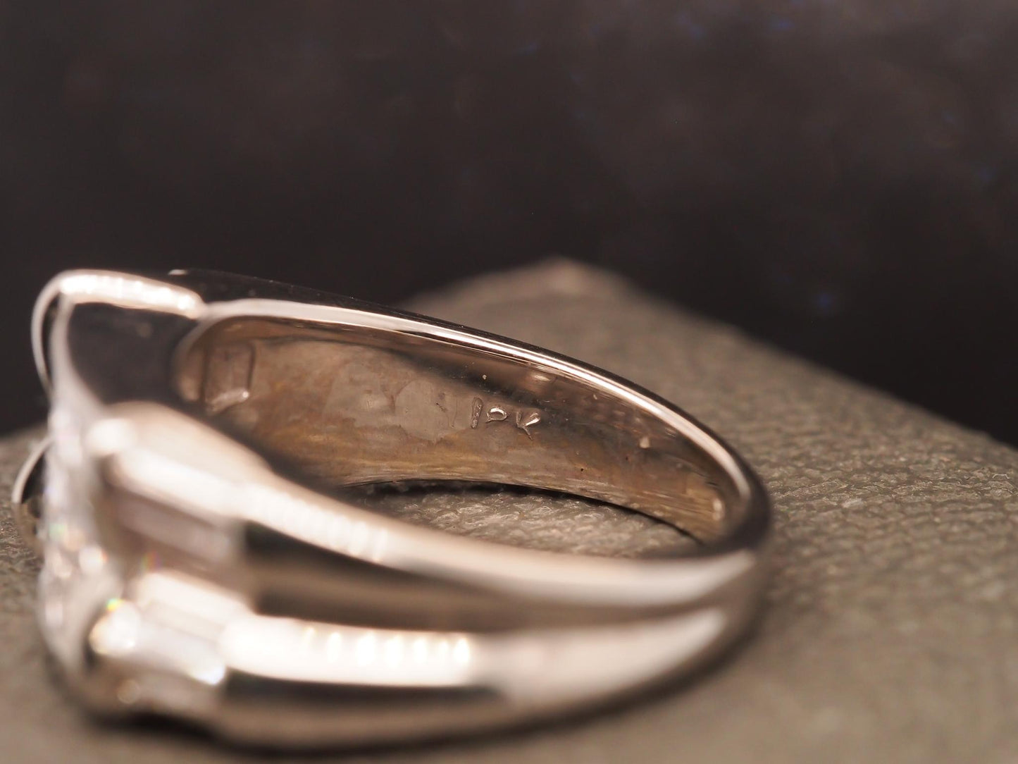 Estate 18K White Gold Diamond Band - VHK#496A