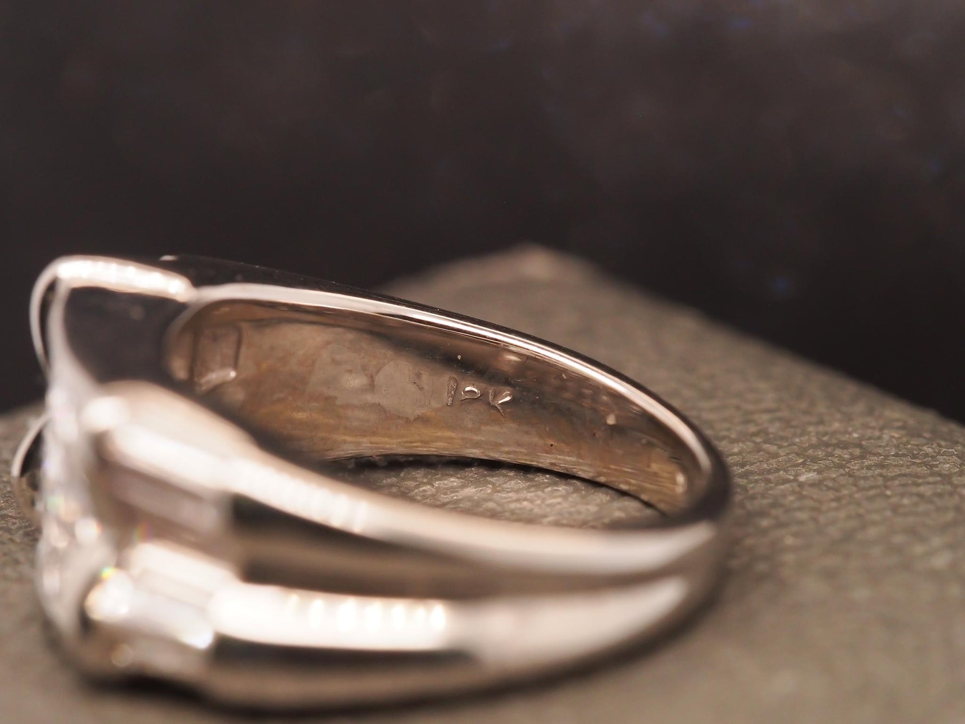 Estate 18K White Gold Diamond Band - VHK#496A
