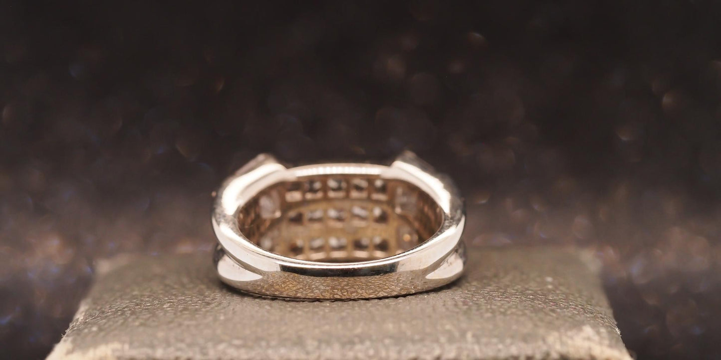 Estate 18K White Gold Diamond Band - VHK#496A
