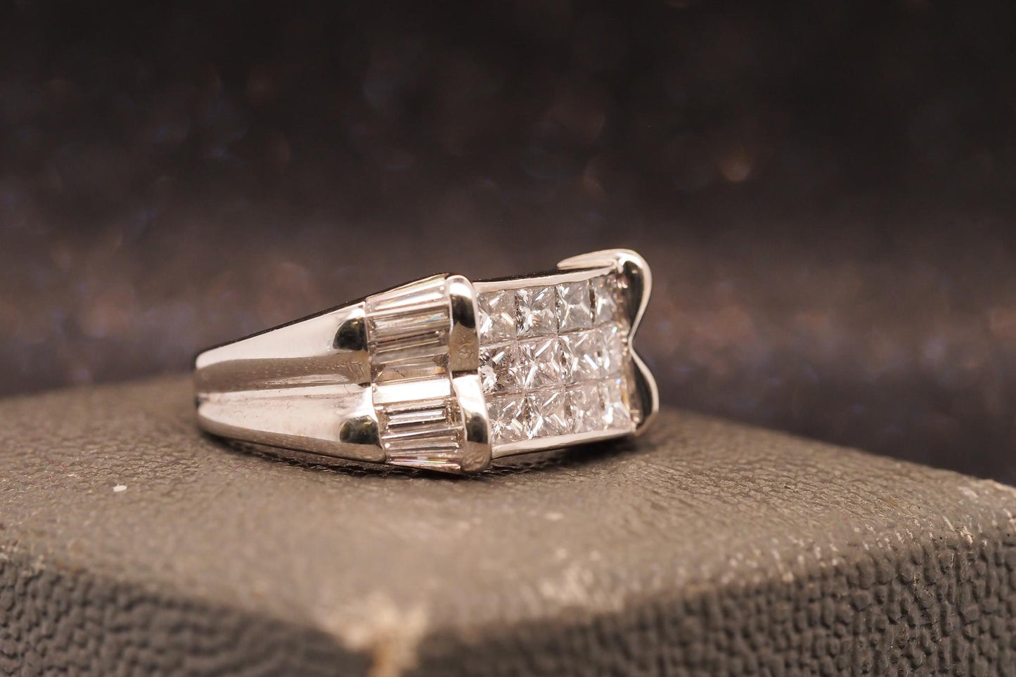 Estate 18K White Gold Diamond Band - VHK#496A