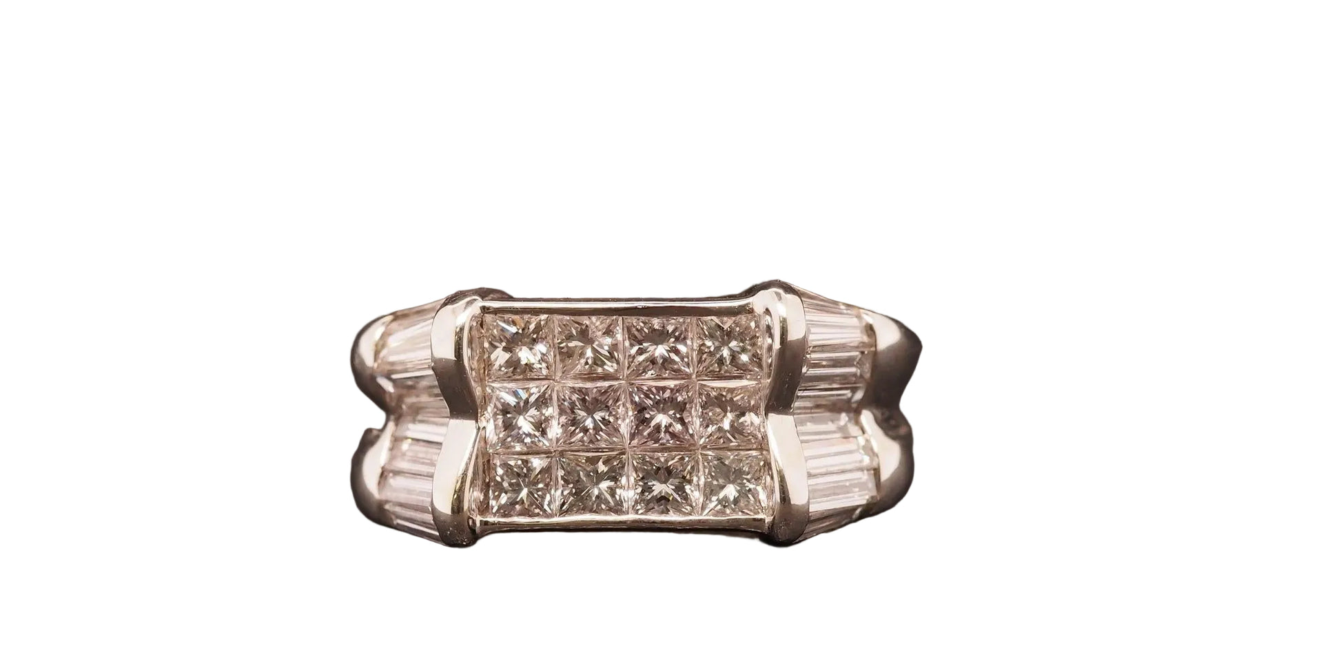Estate 18K White Gold Diamond Band - VHK#496A