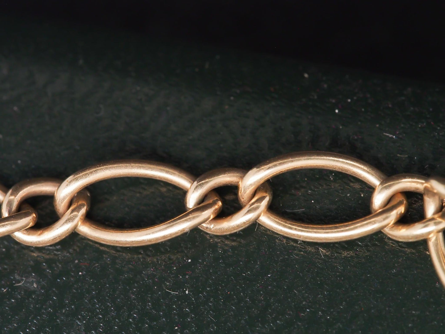 Estate 14K Yellow Gold Oval Link Bracelet - VHK#587b