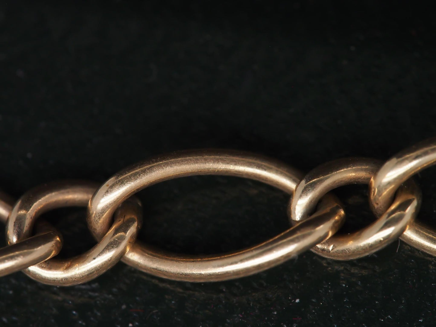 Estate 14K Yellow Gold Oval Link Bracelet - VHK#587b