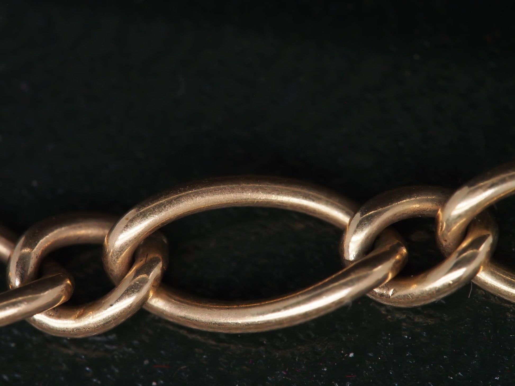 Estate 14K Yellow Gold Oval Link Bracelet - VHK#587b
