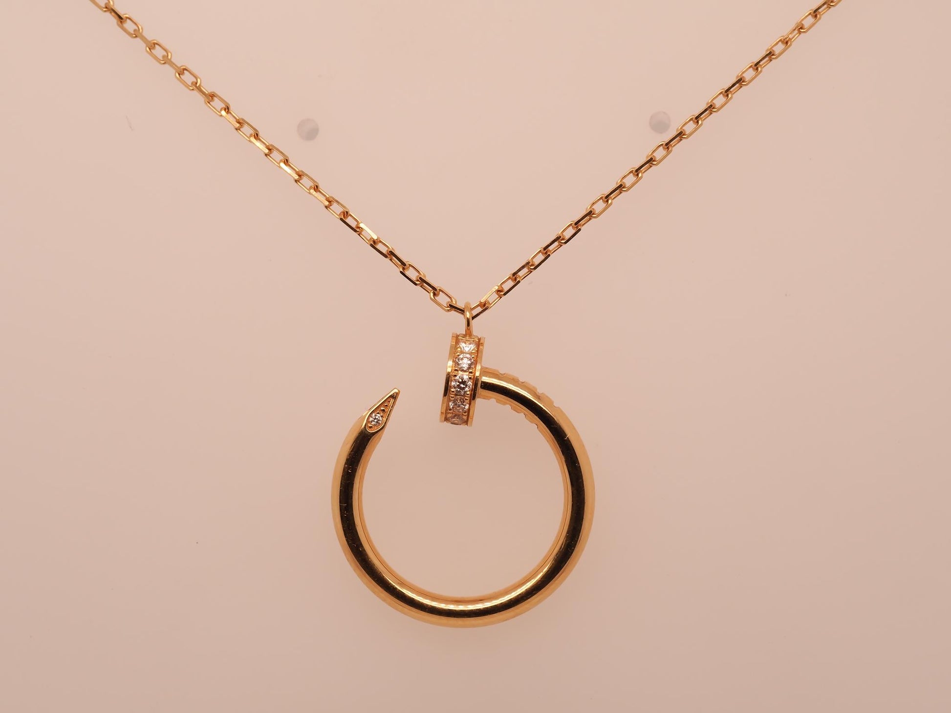 Estate 18K Yellow Gold Cartier Juste un Clou Pendant, Diamonds - VHK#765A