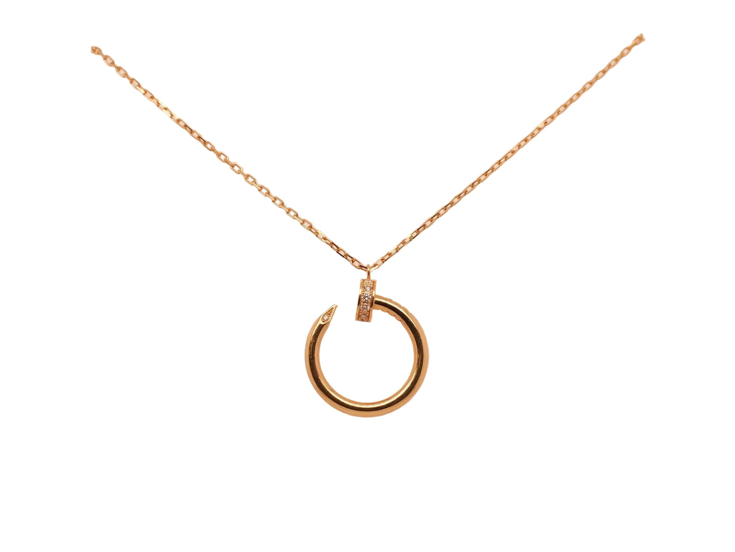 Estate 18K Yellow Gold Cartier Juste un Clou Pendant, Diamonds - VHK#765A