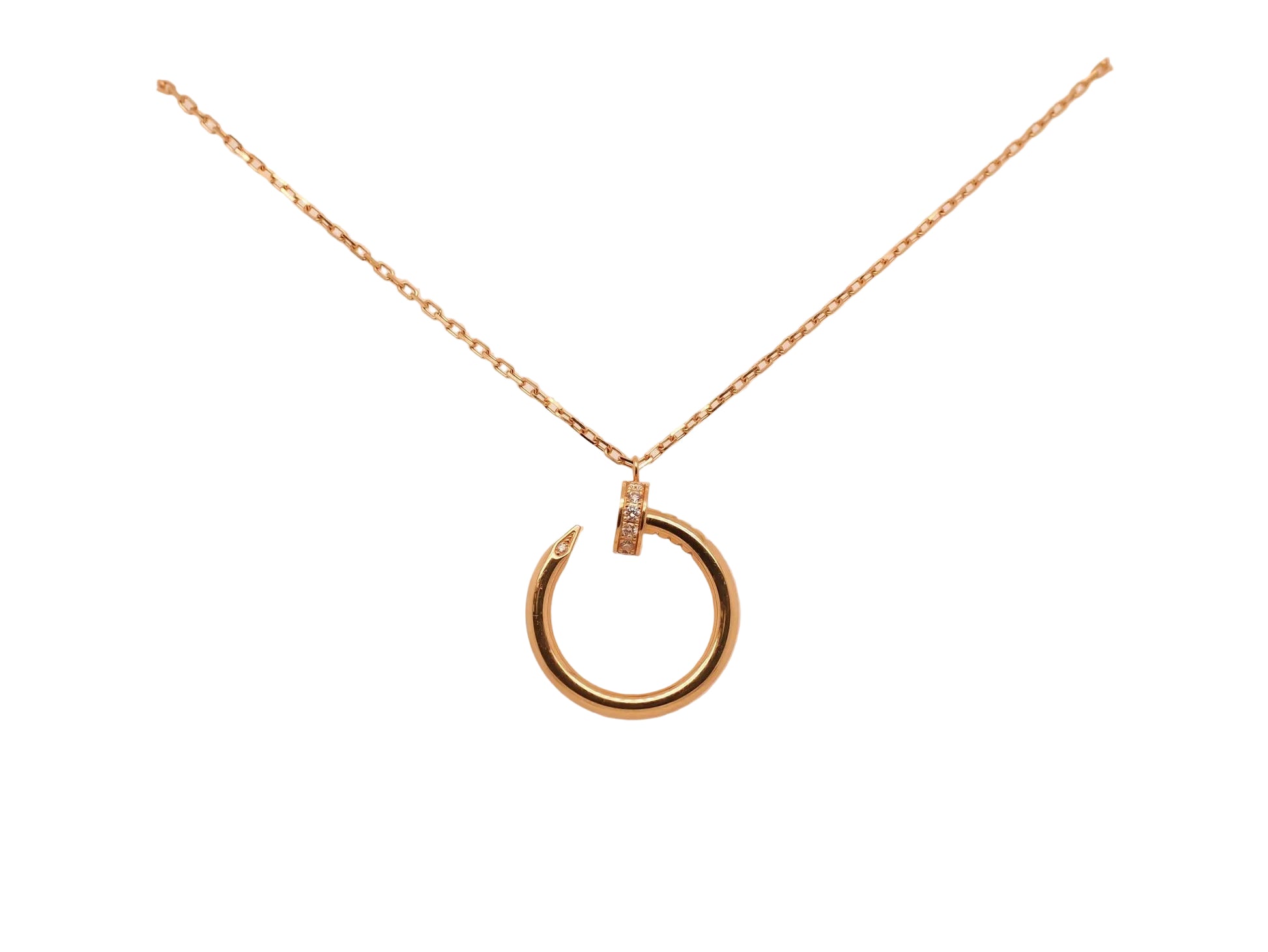 Estate 18K Yellow Gold Cartier Juste un Clou Pendant, Diamonds - VHK#765A