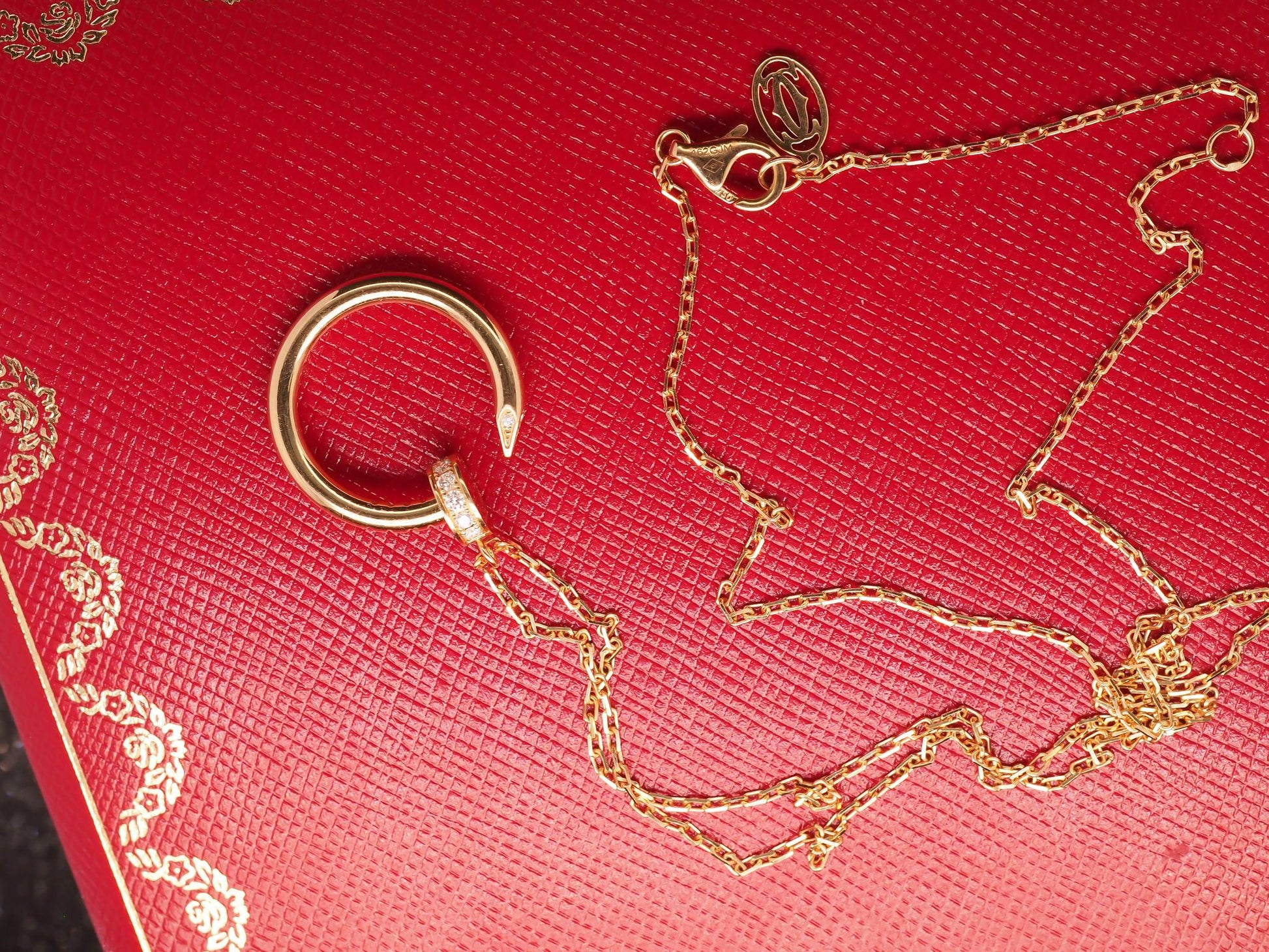 Estate 18K Yellow Gold Cartier Juste un Clou Pendant, Diamonds - VHK#765A