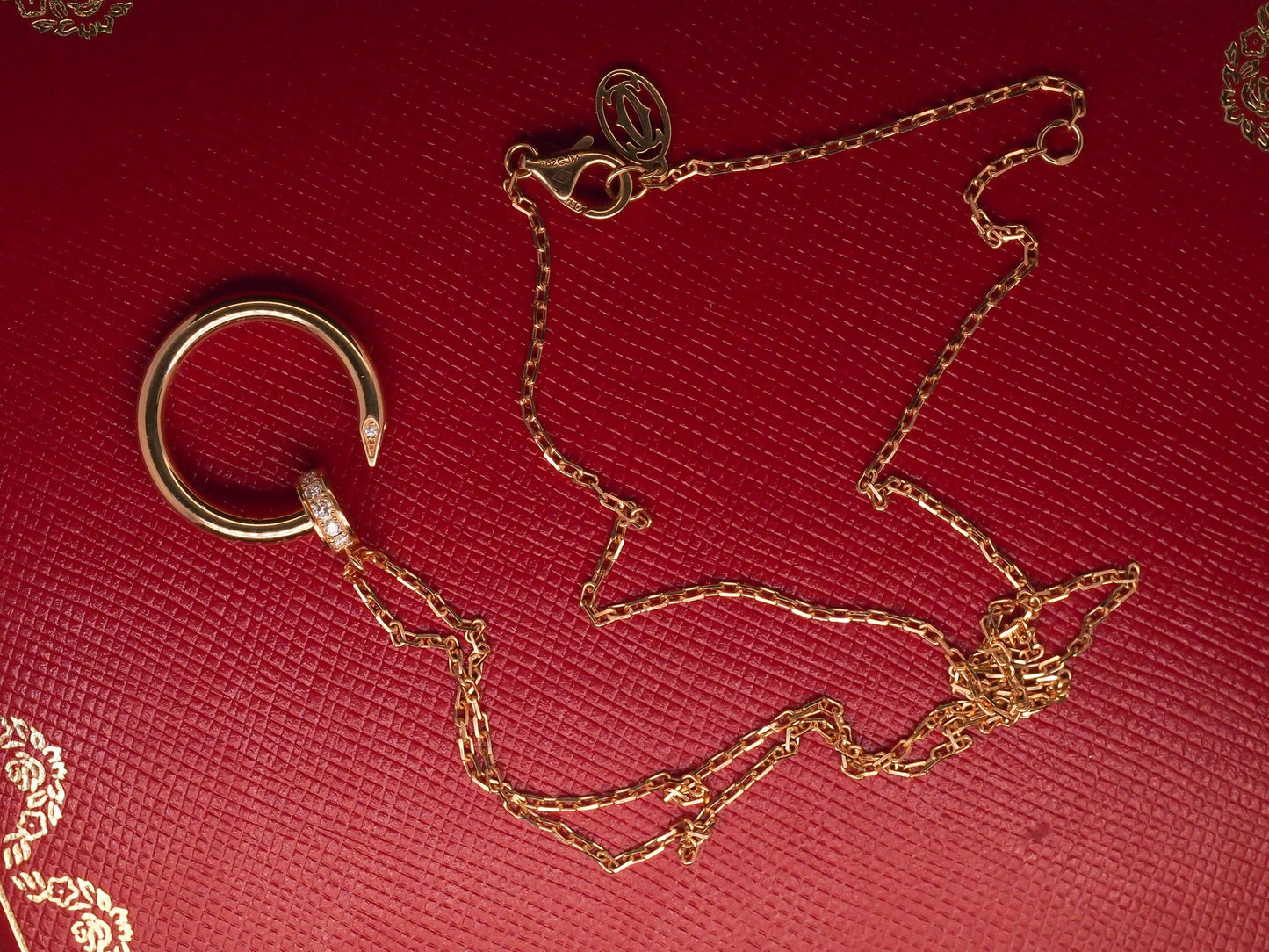Estate 18K Yellow Gold Cartier Juste un Clou Pendant, Diamonds - VHK#765A