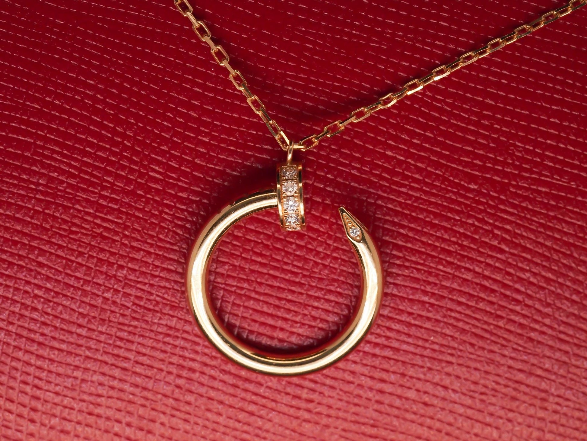 Estate 18K Yellow Gold Cartier Juste un Clou Pendant, Diamonds - VHK#765A