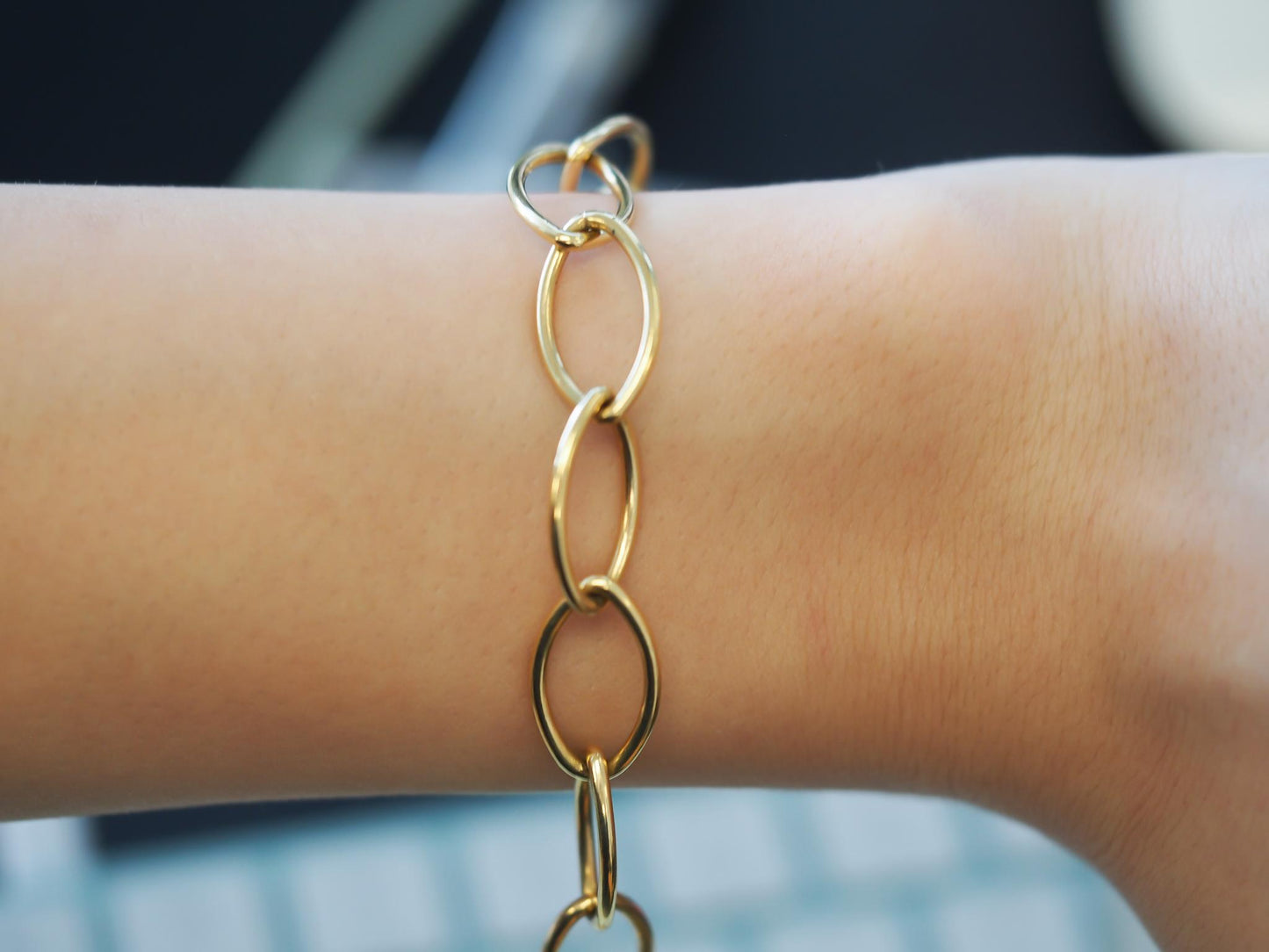 Estate Tiffany & Co. 18K Yellow Gold Oval Link Bracelet - VHK#335A