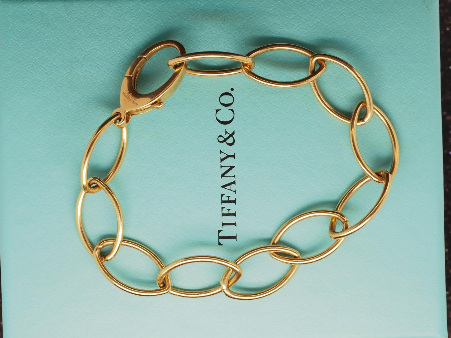 Estate Tiffany & Co. 18K Yellow Gold Oval Link Bracelet - VHK#335A