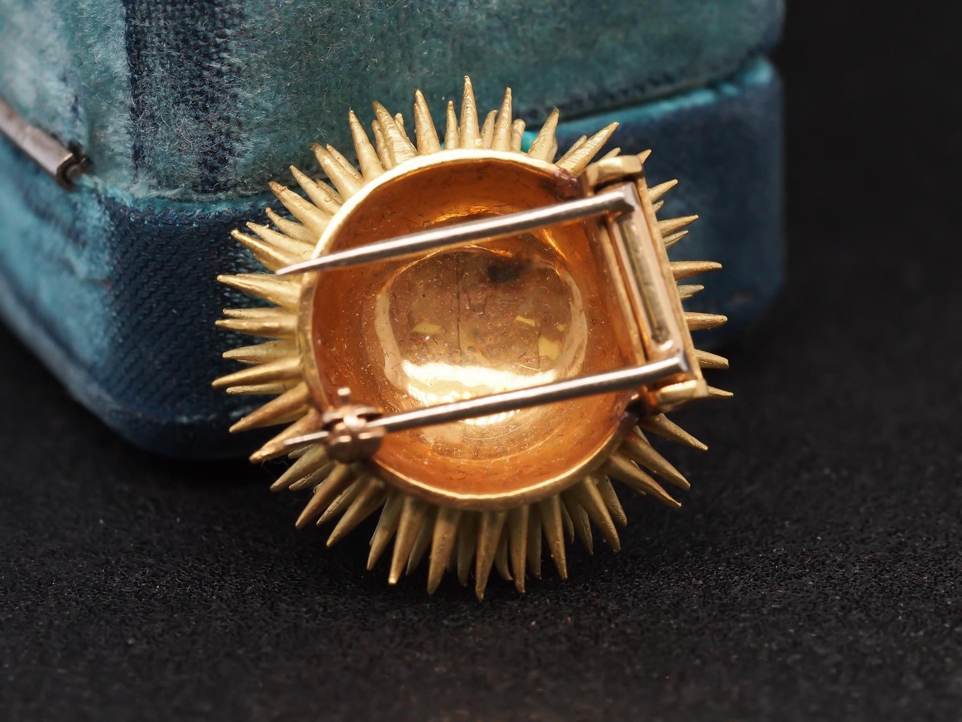 Vintage Tiffany & Co. Sea Urchin Brooch with Turquoise and Diamond - VHK#821b