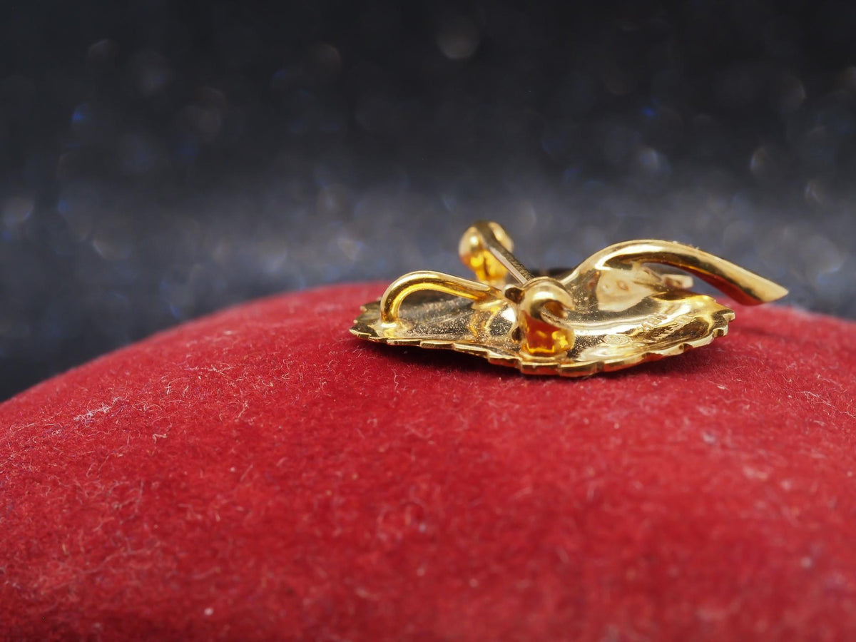 Estate Tiffany & Co. 18K Yellow Gold Leaf Brooch - VHK#833a