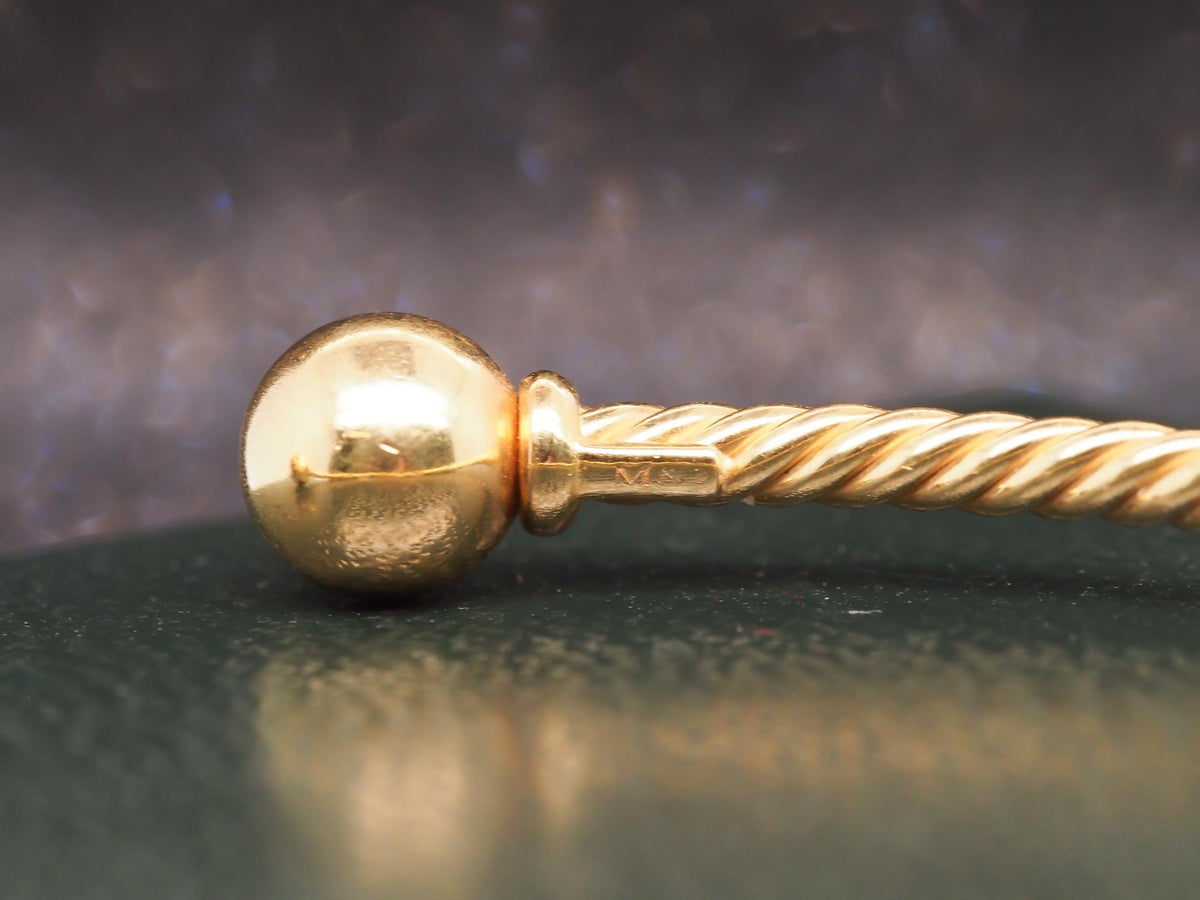 Estate David Yurman 18K Yellow Gold Cable Bracelet - VHK#932a
