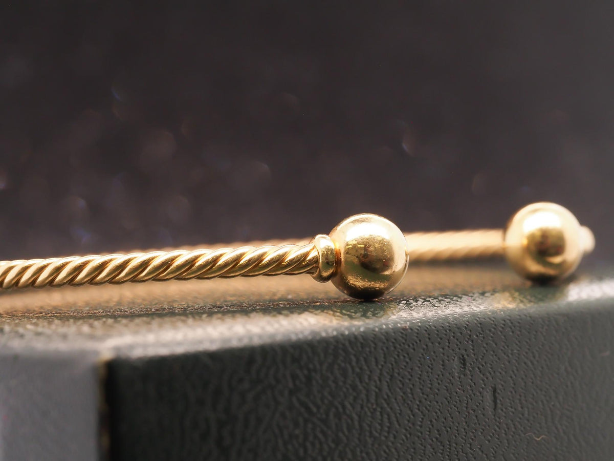 Estate David Yurman 18K Yellow Gold Cable Bracelet - VHK#932a