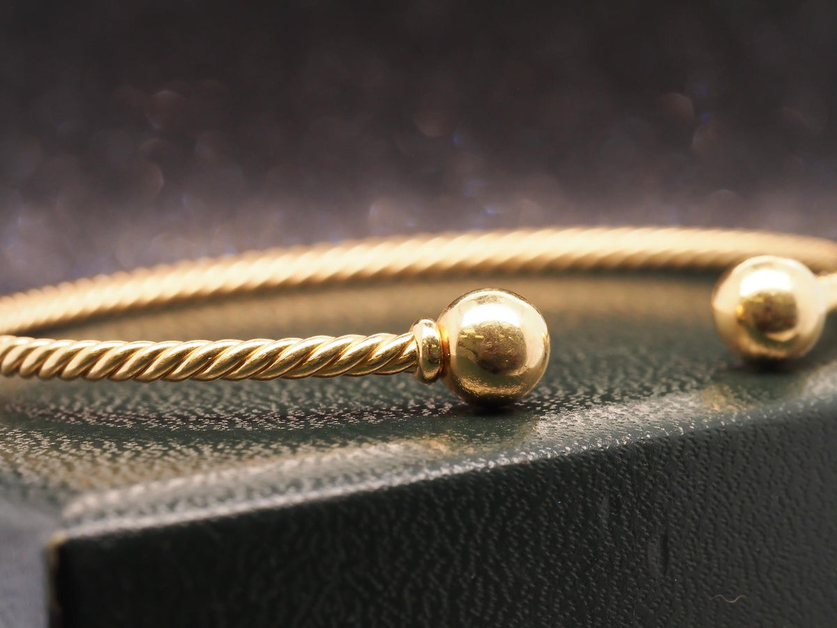 Estate David Yurman 18K Yellow Gold Cable Bracelet - VHK#932a