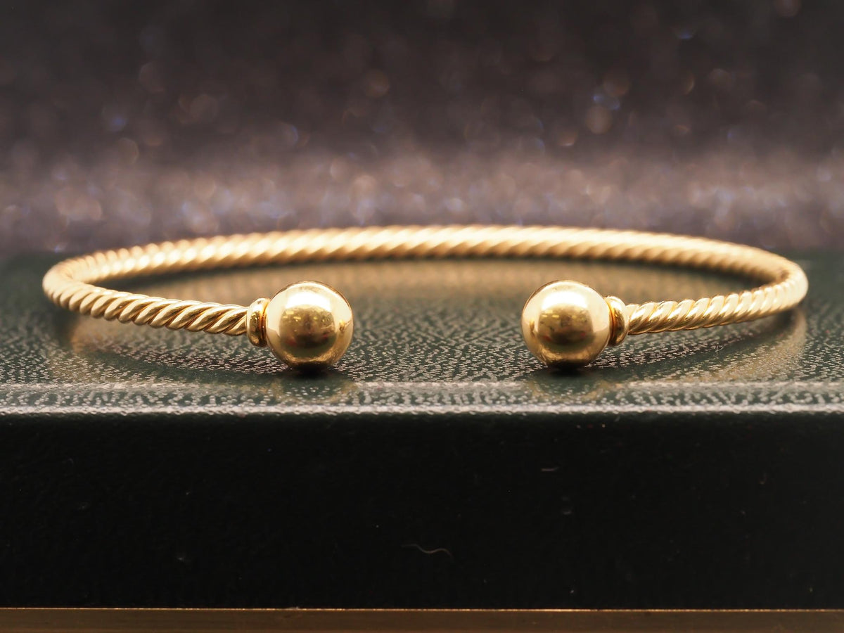 Estate David Yurman 18K Yellow Gold Cable Bracelet - VHK#932a
