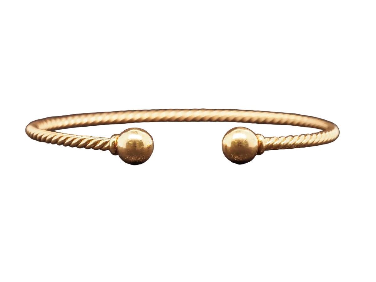 Estate David Yurman 18K Yellow Gold Cable Bracelet - VHK#932a