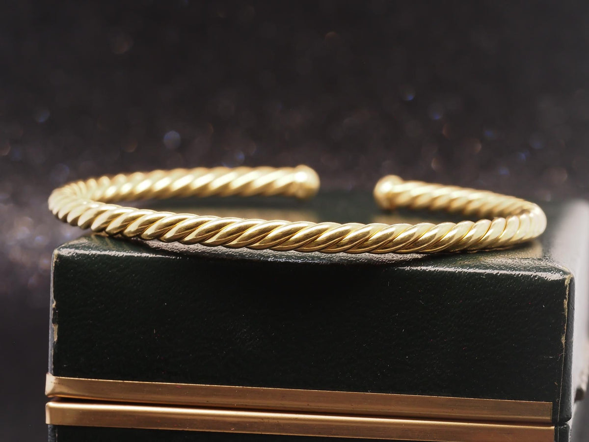 Estate David Yurman CABLESPIRA Flex Bracelet 18K Yellow Gold - VHK#764a