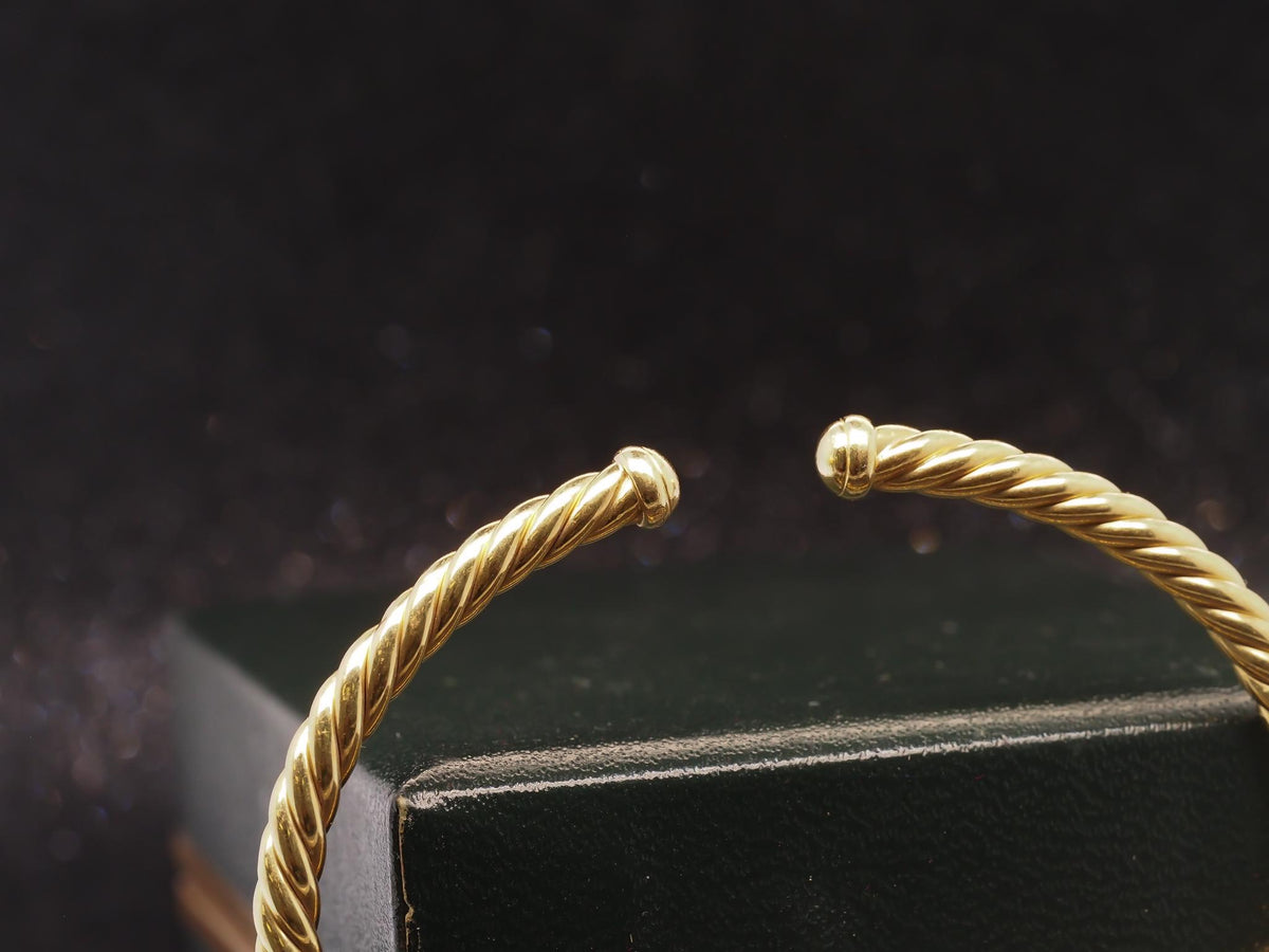 Estate David Yurman CABLESPIRA Flex Bracelet 18K Yellow Gold - VHK#764a
