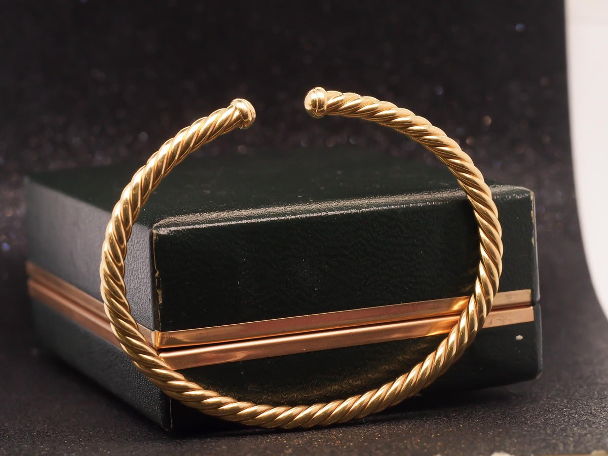 Estate David Yurman CABLESPIRA Flex Bracelet 18K Yellow Gold - VHK#764a