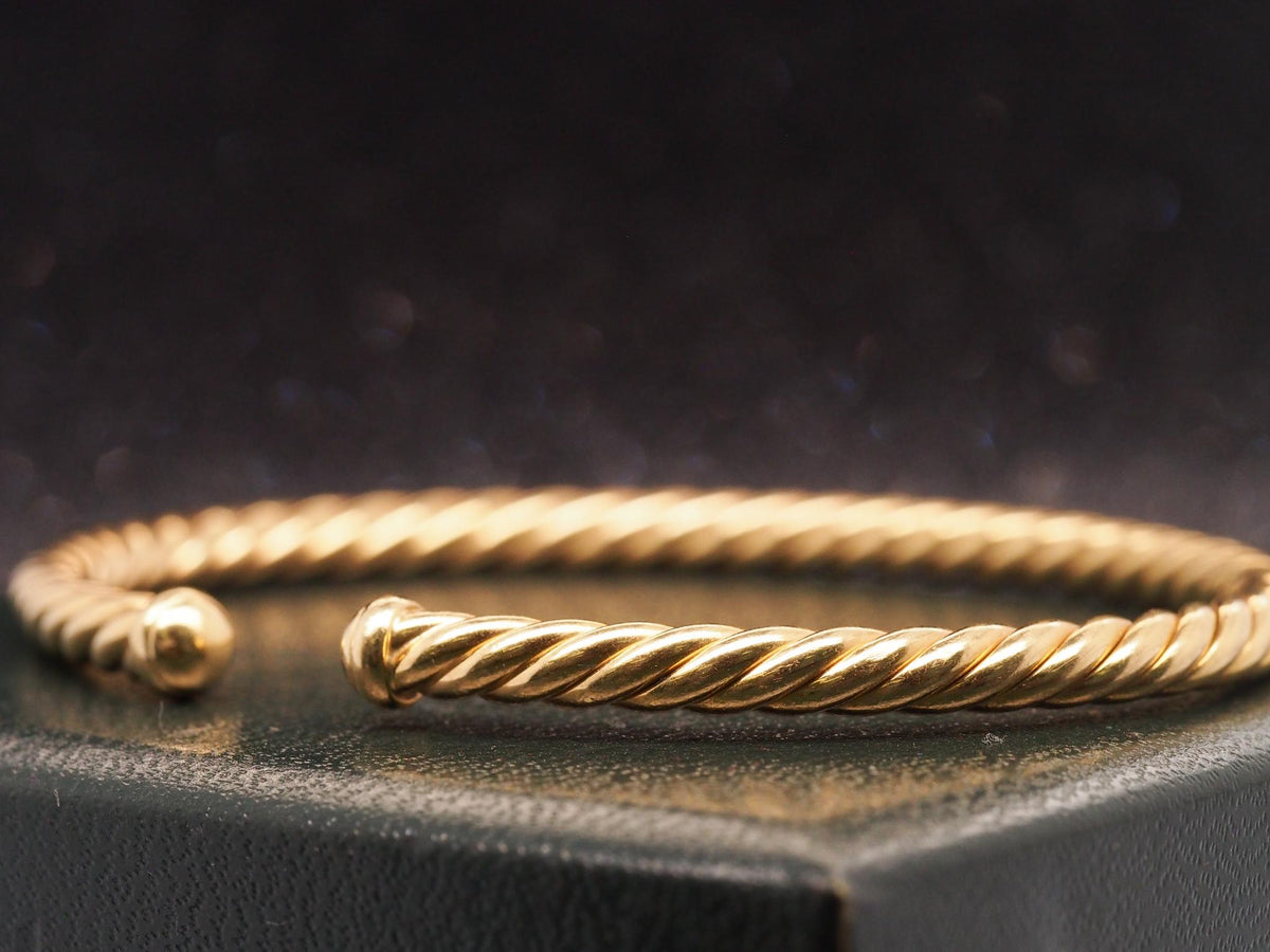 Estate David Yurman CABLESPIRA Flex Bracelet 18K Yellow Gold - VHK#764a