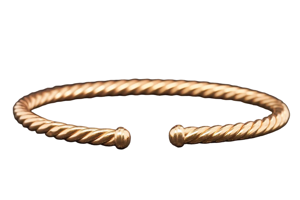 Estate David Yurman CABLESPIRA Flex Bracelet 18K Yellow Gold - VHK#764a