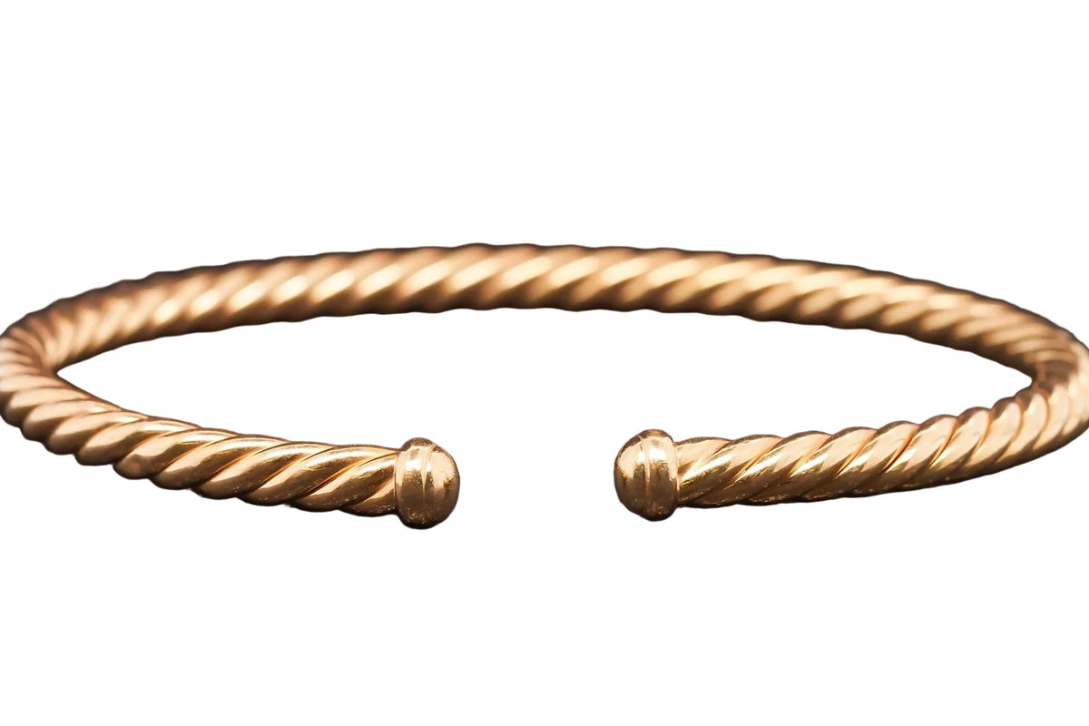 Estate David Yurman CABLESPIRA Flex Bracelet 18K Yellow Gold - VHK#764a