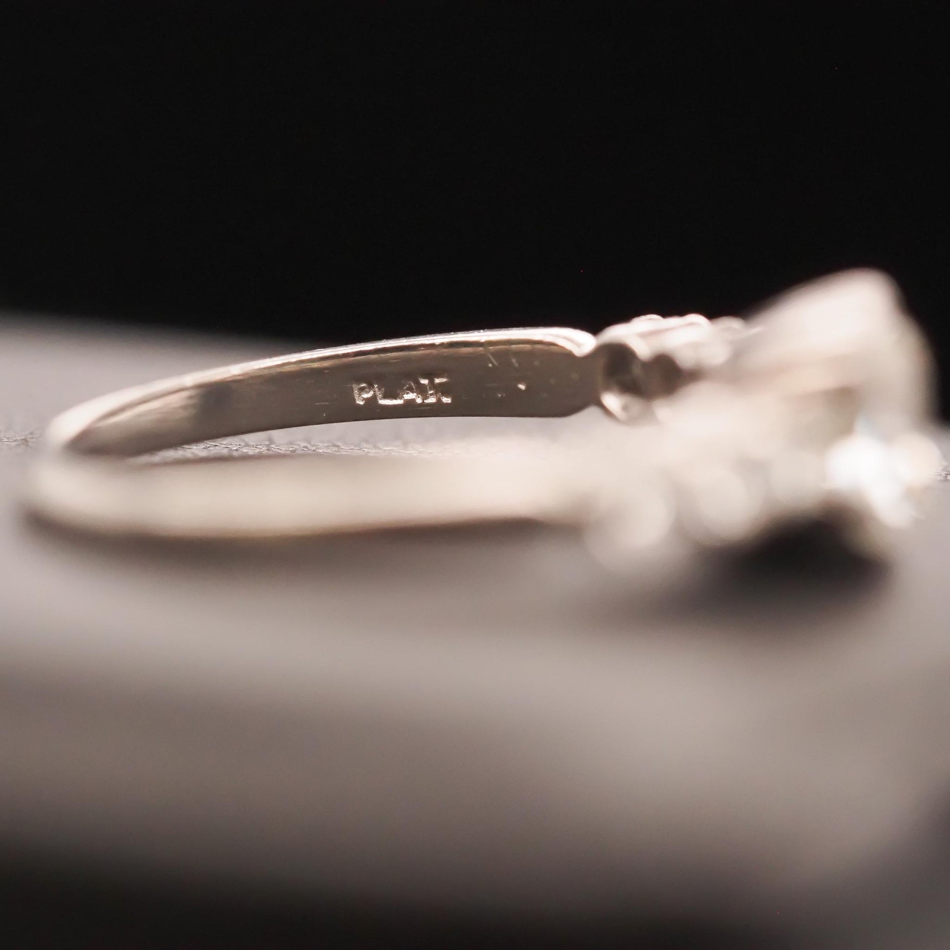Circa 1930s Art Deco .85ct Old European Brilliant Diamond Engagement Ring - VHK#