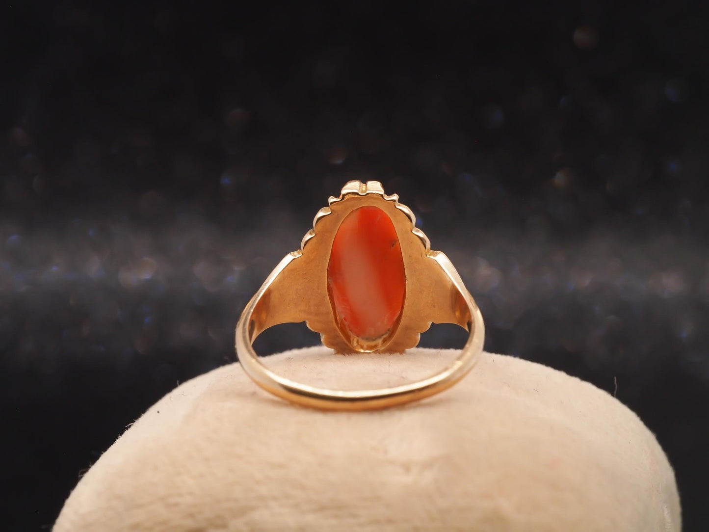 Art Deco 14K Yellow Gold Cameo Cocktail Ring - VHK#17