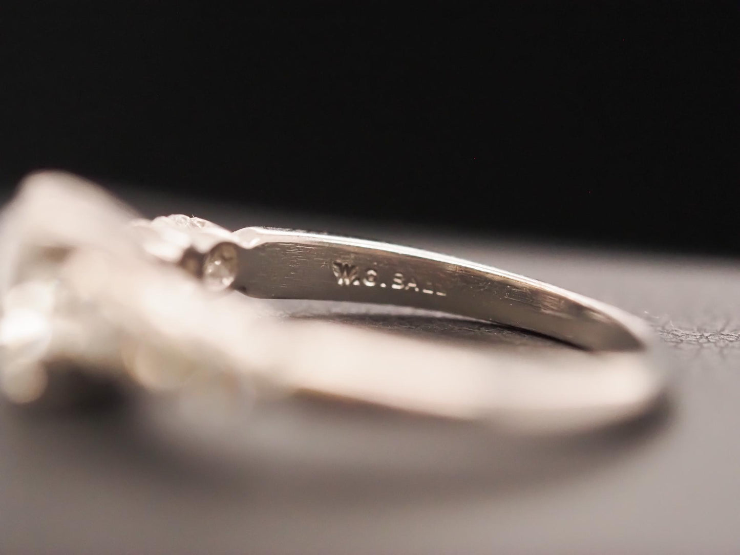 Circa 1930s Art Deco .85ct Old European Brilliant Diamond Engagement Ring - VHK#