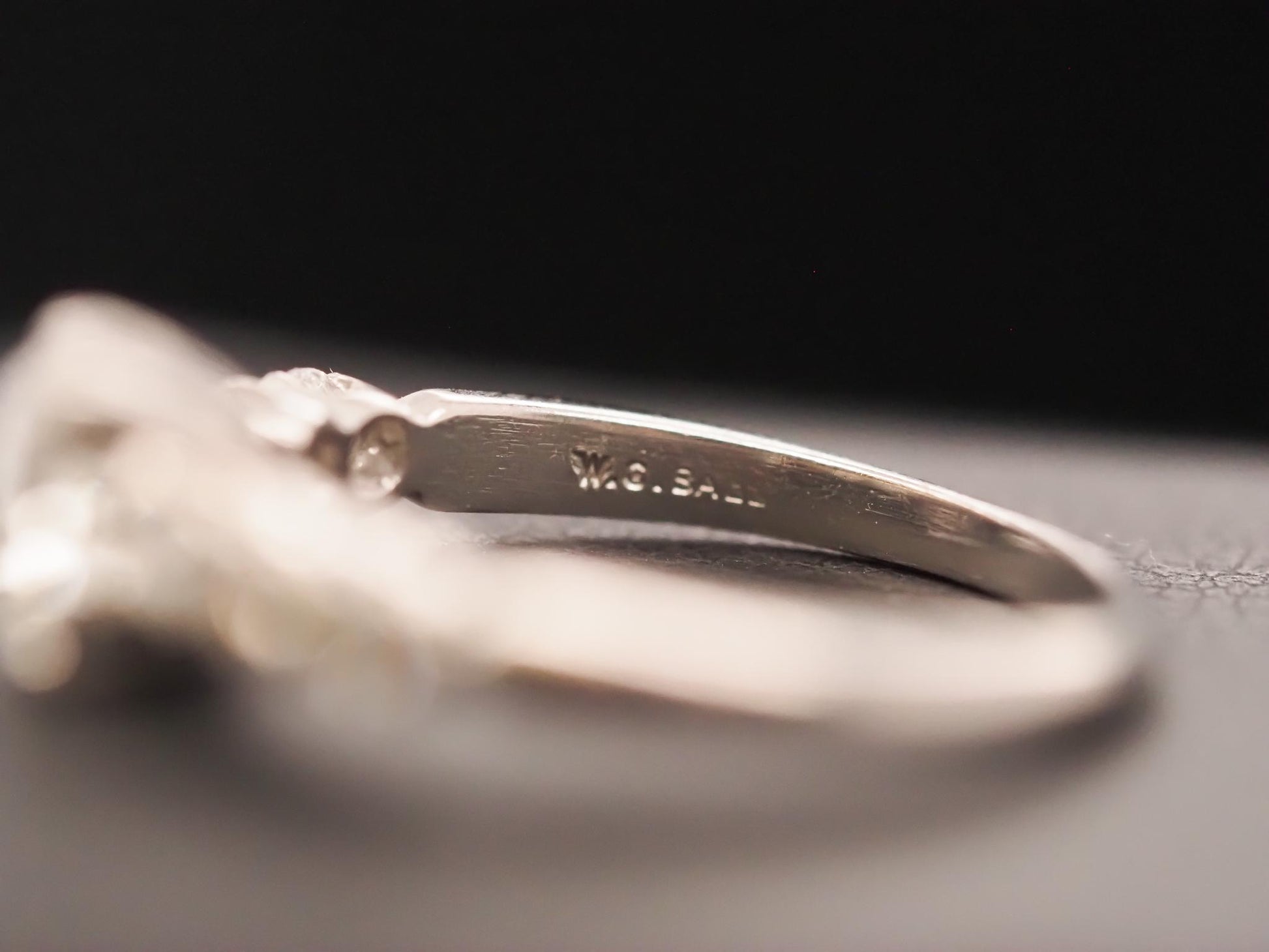 Circa 1930s Art Deco .85ct Old European Brilliant Diamond Engagement Ring - VHK#