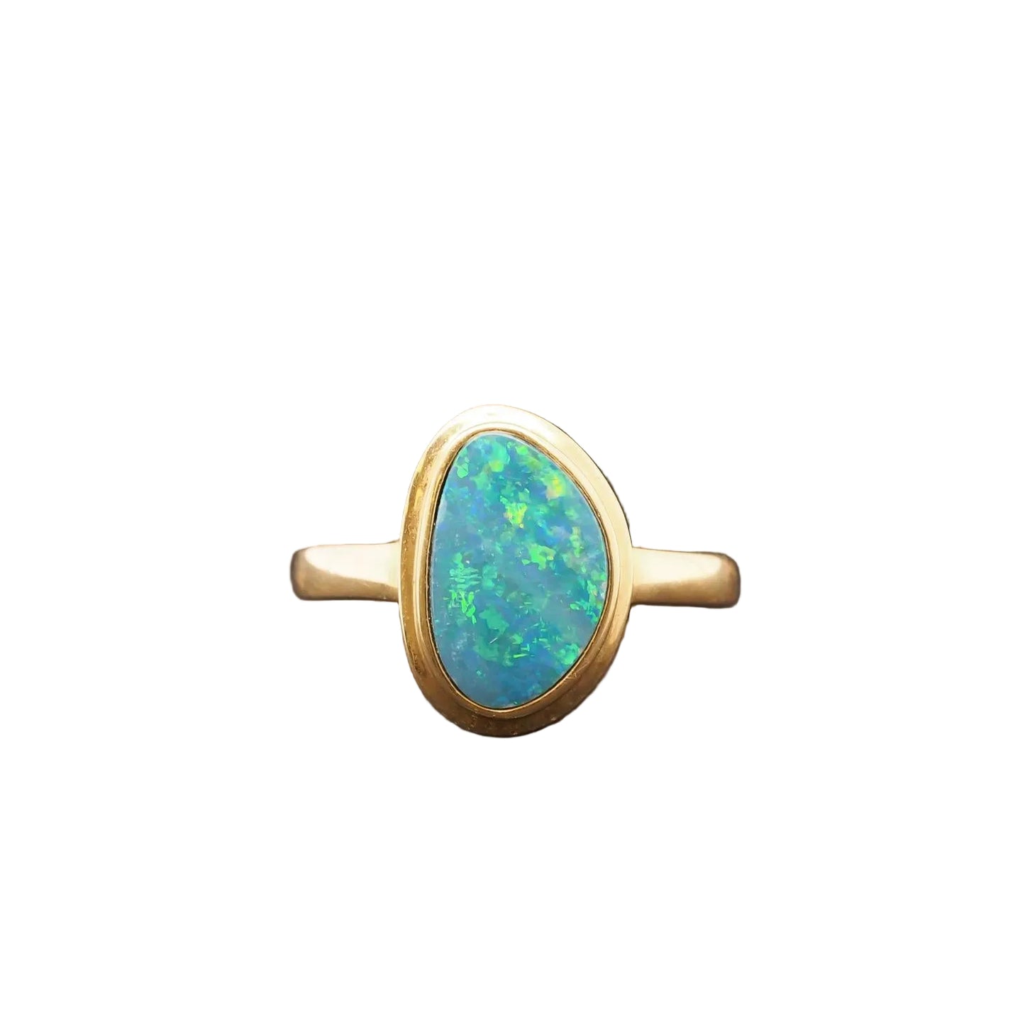 18K Yellow Gold Abstract Opal Ring - VHK#27