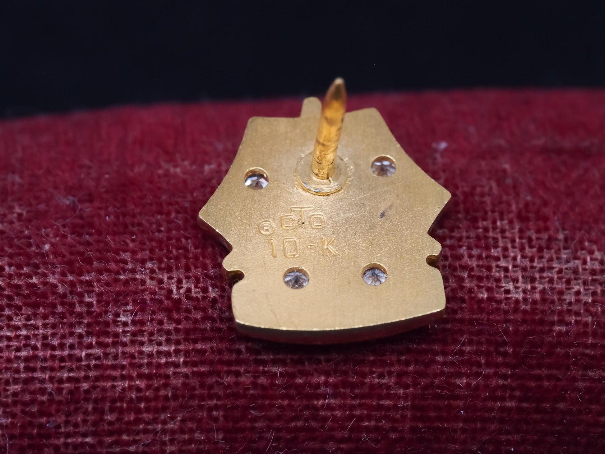 Vintage 10K Yellow Gold Diamond "Dodge" Sales Leadership Pin - VHK#35