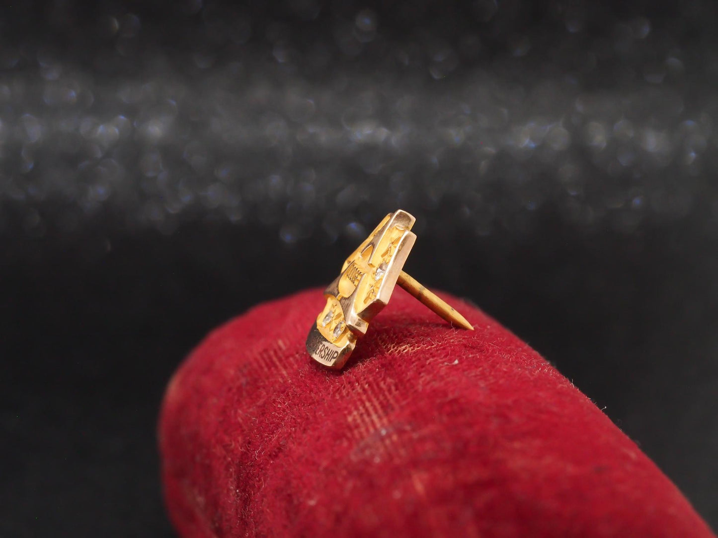 Vintage 10K Yellow Gold Diamond "Dodge" Sales Leadership Pin - VHK#35