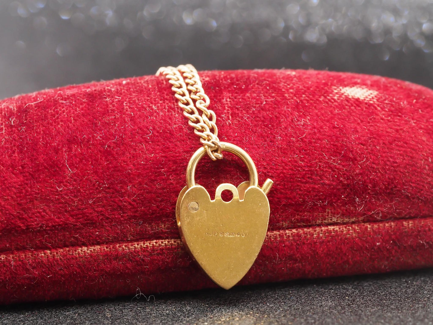 9k Gold Victorian Baby Bracelet with Locket Charms - VHK#28