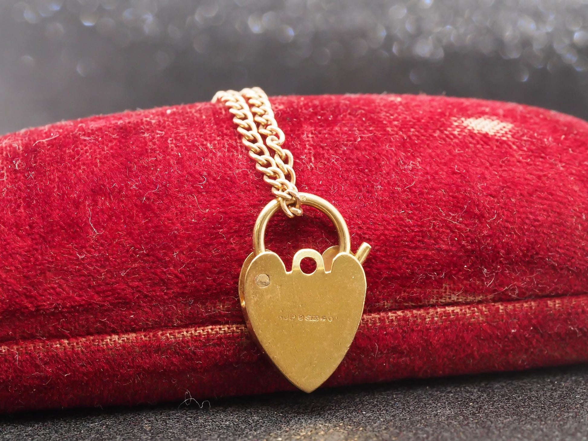 9k Gold Victorian Baby Bracelet with Locket Charms - VHK#28