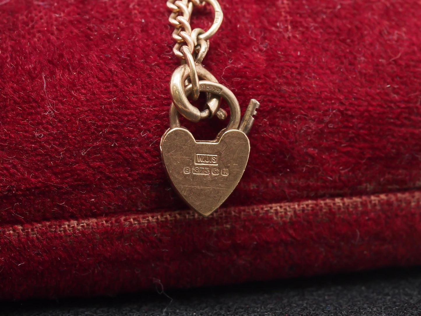 9k Gold Victorian Baby Bracelet with Locket Charms - VHK#28
