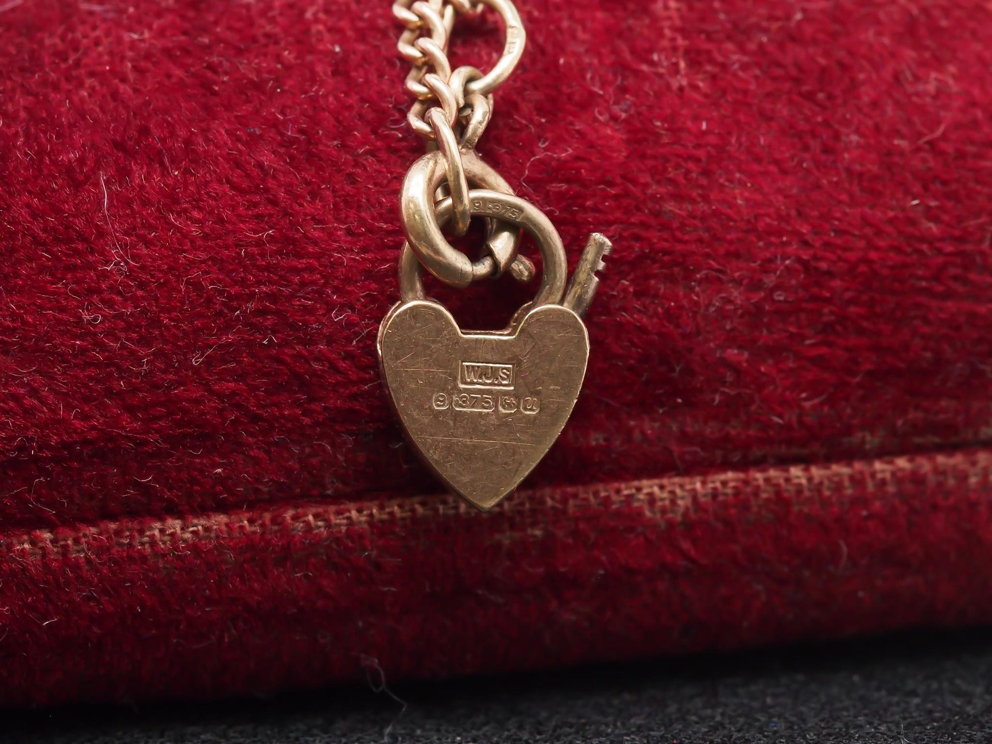 9k Gold Victorian Baby Bracelet with Locket Charms - VHK#28