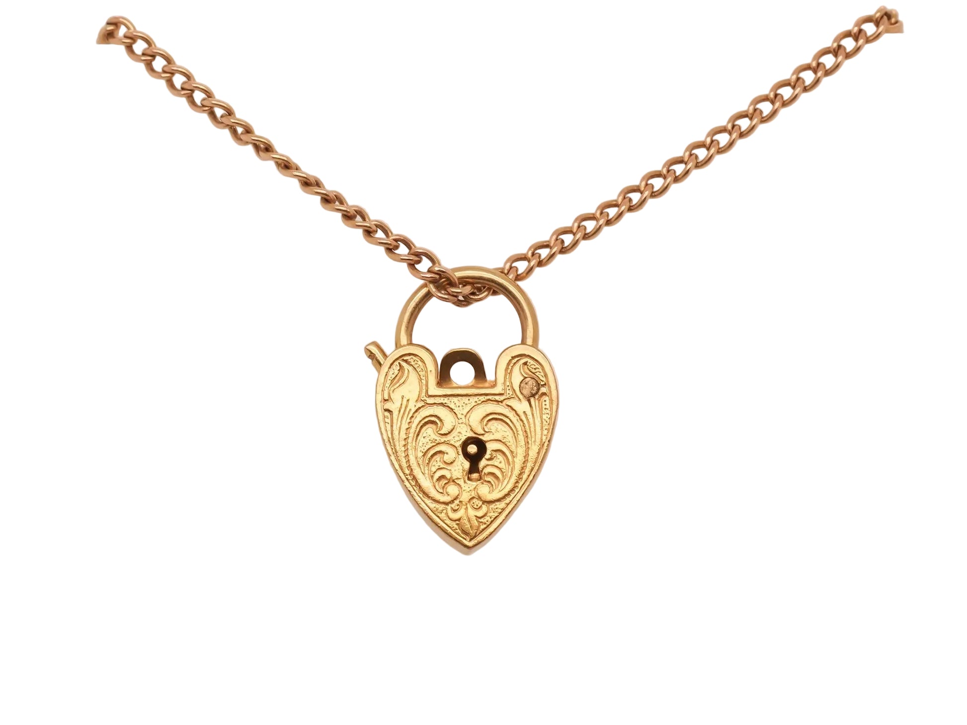 9k Gold Victorian Baby Bracelet with Locket Charms - VHK#28