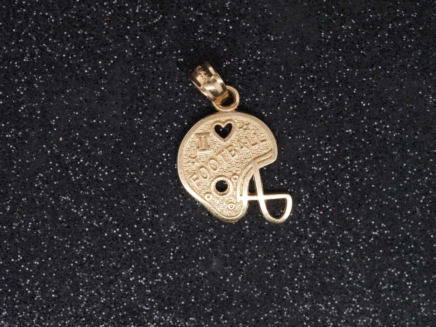 14K Yellow Gold "I Hearth Football" Pendant - VHK#49