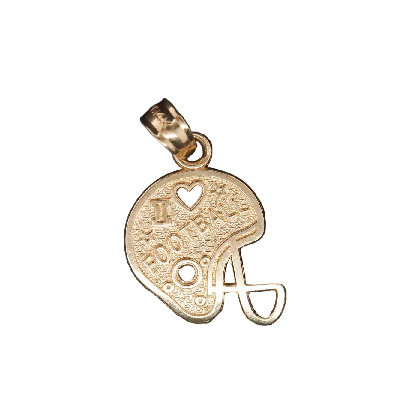 14K Yellow Gold "I Hearth Football" Pendant - VHK#49