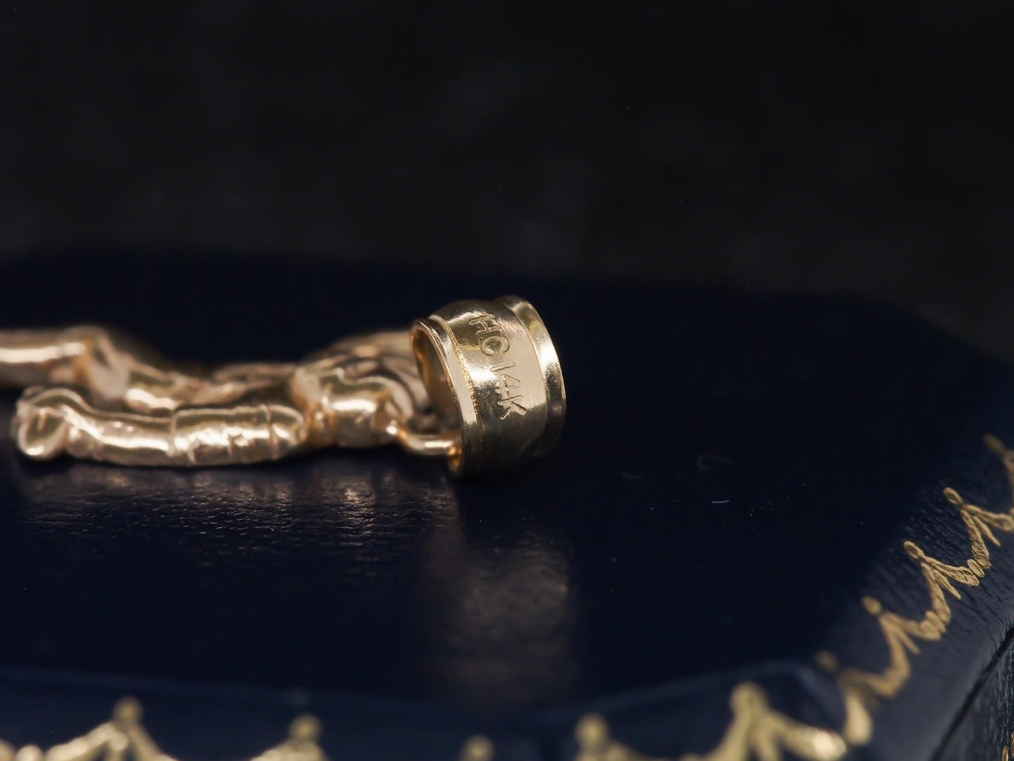 14K Yellow Gold Football Player Pendant - VHK#44