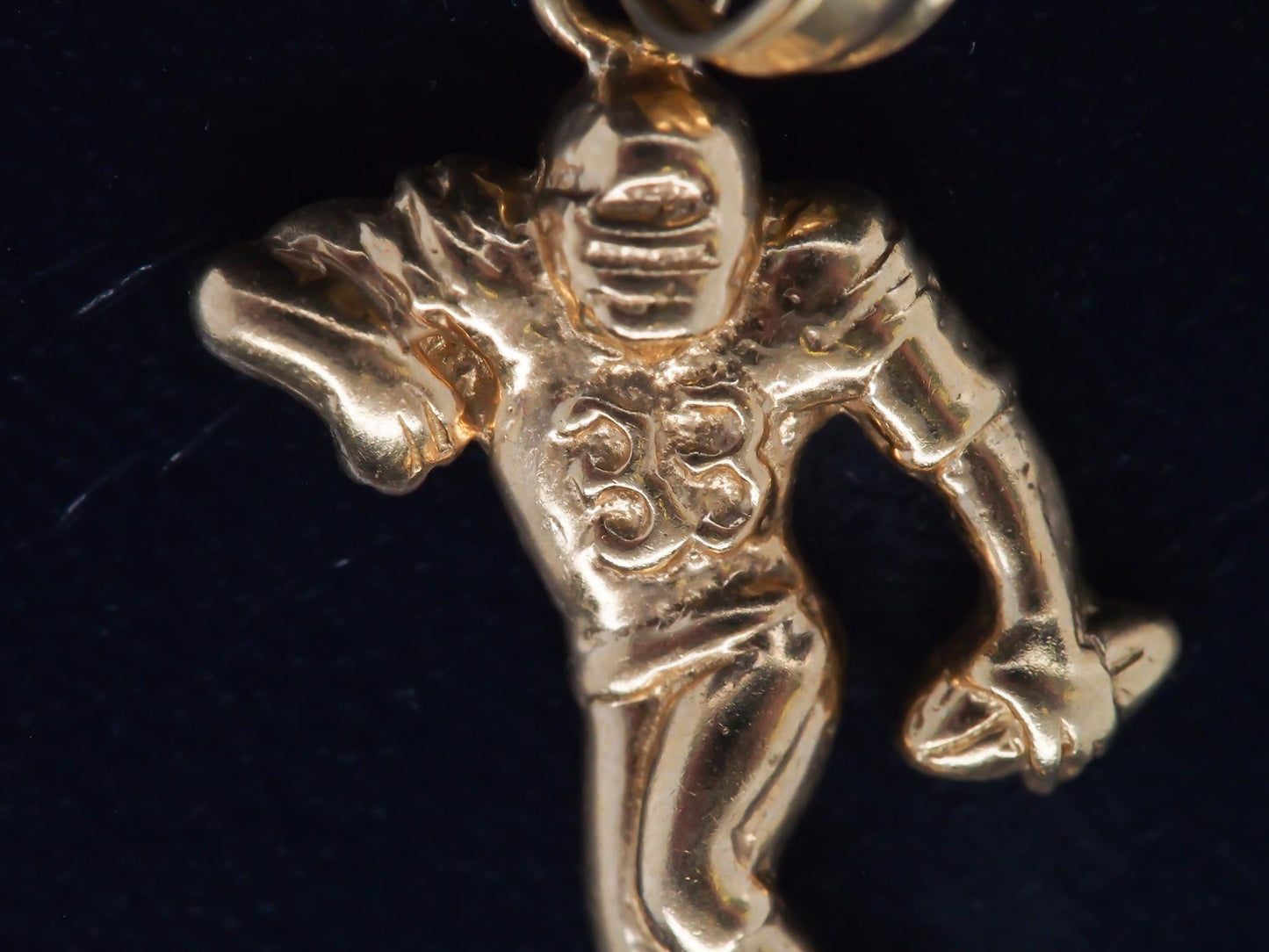 14K Yellow Gold Football Player Pendant - VHK#44